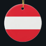 Décoration En Céramique Drapeau de l'Autriche<br><div class="desc">Drapeau de l'Autriche</div>