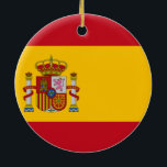 Décoration En Céramique Drapeau de l'Espagne<br><div class="desc">Drapeau de l'Espagne - Bandera de España - La Rojigualda</div>