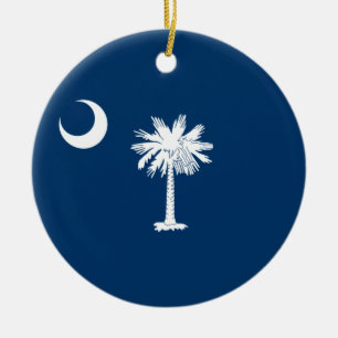 Décoration En Céramique Drapeau de l'État de Caroline du Sud