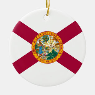 Décoration En Céramique Drapeau de l'État de Floride