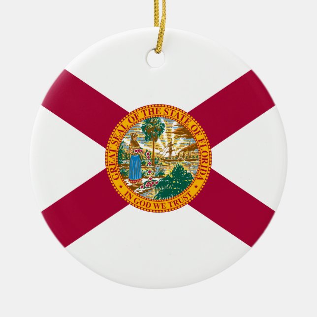 Décoration En Céramique Drapeau de l'État de Floride (Devant)