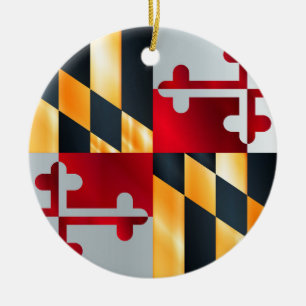Décoration En Céramique Drapeau de l'état du Maryland