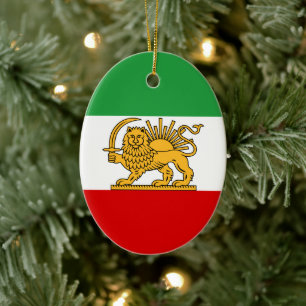 Décoration En Céramique Drapeau de l'Iran (1964–1980)
