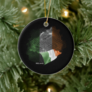 Décoration En Céramique Drapeau de l'Irlande