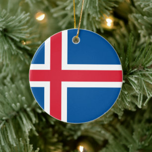 Décoration En Céramique Drapeau de l'Islande
