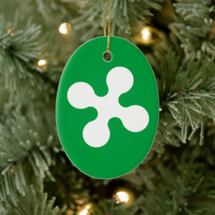 Décoration En Céramique Drapeau de Lombardie