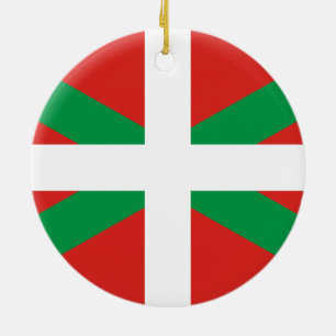 Décoration En Céramique Drapeau de l'Ornement Pays Basque