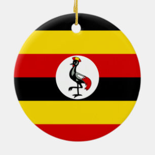 Décoration En Céramique Drapeau de l'Ouganda