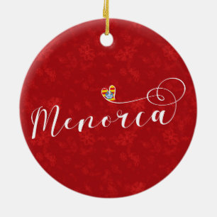 Décoration En Céramique Drapeau de Minorque Coeur, Baléares