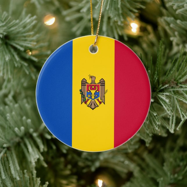 Décoration En Céramique Drapeau de Moldavie (Arbre)