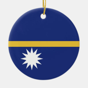 Décoration En Céramique Drapeau de Nauru