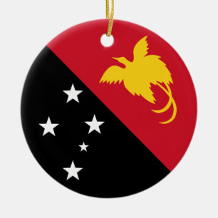 Décoration En Céramique Drapeau de Papouasie-Nouvelle-Guinée