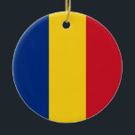 Décoration En Céramique Drapeau de Roumanie<br><div class="desc">Drapeau de Roumanie</div>