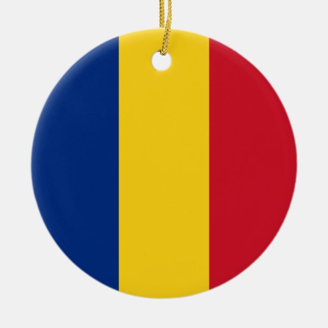 Décoration En Céramique Drapeau de Roumanie (Devant)