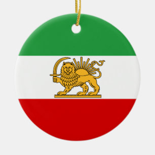 Décoration En Céramique Drapeau de Shah de 1964-1980) شیروخورشید