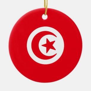 Décoration En Céramique Drapeau de Tunisie