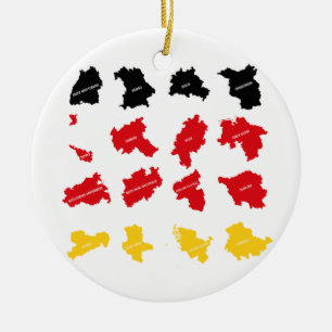 Décoration En Céramique Drapeau des États allemands