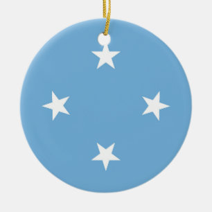 Décoration En Céramique Drapeau des États fédérés de Micronésie