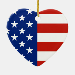 Décoration En Céramique Drapeau des Etats-Unis