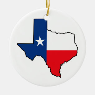 Décoration En Céramique Drapeau d'État du Texas