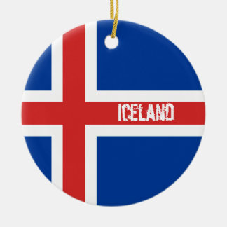 Décoration En Céramique Drapeau d'ornement de l'Islande