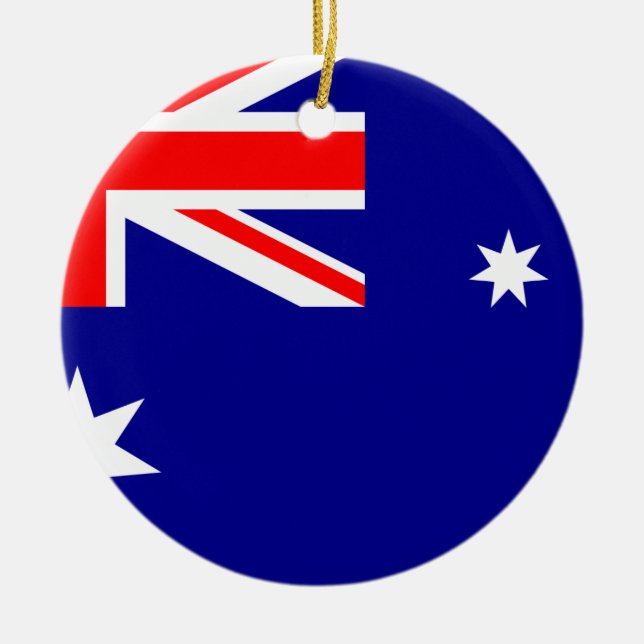Décoration En Céramique Drapeau d'ornement de Noël de l'Australie (Devant)