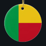 Décoration En Céramique Drapeau du Bénin<br><div class="desc">Un cadeau idéal pour tous ceux qui sont patriotes de leur pays !</div>