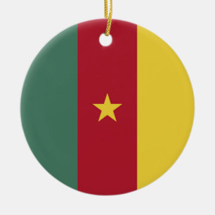 Décoration En Céramique drapeau du Cameroun