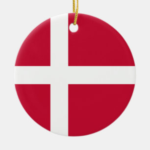 Décoration En Céramique Drapeau du Danemark