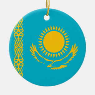 Décoration En Céramique Drapeau du Kazakhstan