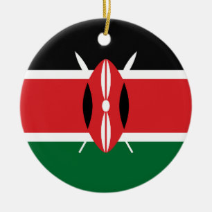 Décoration En Céramique Drapeau du Kenya