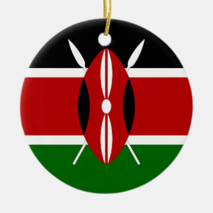 Décoration En Céramique Drapeau du Kenya