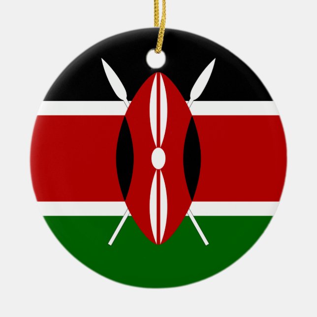 Décoration En Céramique Drapeau du Kenya (Devant)