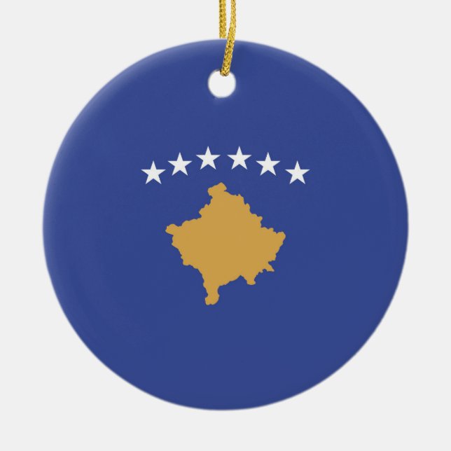Décoration En Céramique drapeau du Kosovo (Devant)