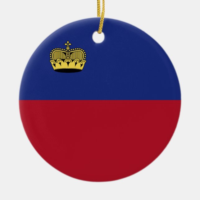 Décoration En Céramique Drapeau du Liechtenstein (Devant)