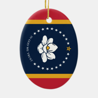 Décoration En Céramique Drapeau du Mississippi - Nouveau Drapeau de Magnol