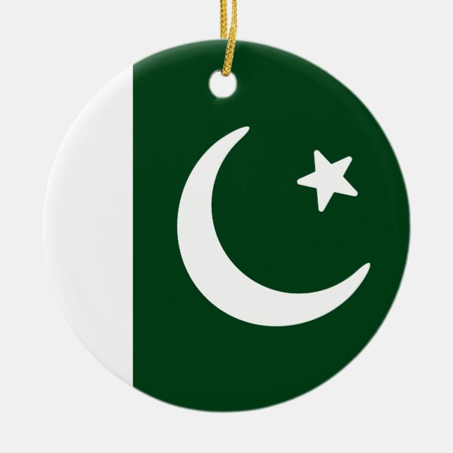 Décoration En Céramique Drapeau du Pakistan (Devant)