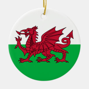Décoration En Céramique Drapeau du Pays de Galles