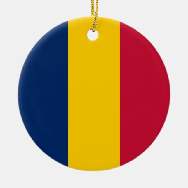 Décoration En Céramique Drapeau du Tchad (Devant)