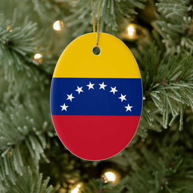 Décoration En Céramique Drapeau du Venezuela (Arbre)