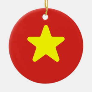 Décoration En Céramique Drapeau du Vietnam