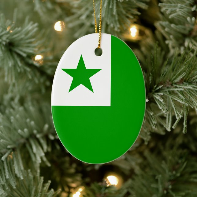 Décoration En Céramique Drapeau espéranto (Arbre)