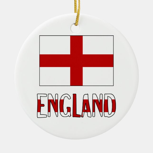 Décoration En Céramique Drapeau et nom de l'Angleterre (Devant)