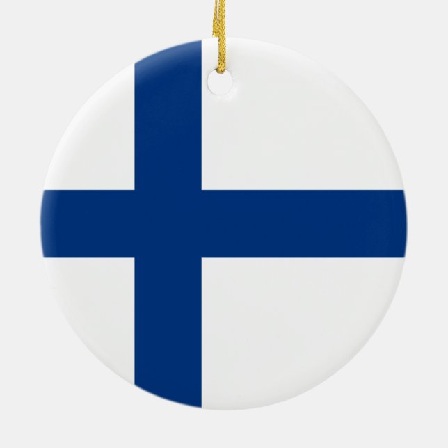 Décoration En Céramique Drapeau finlandais (Finlande) (Dos)