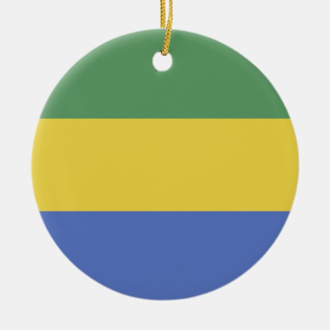 Décoration En Céramique Drapeau Gabon (Devant)