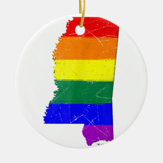 Décoration En Céramique Drapeau Gay pride du Mississippi