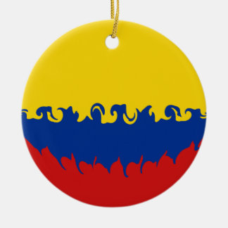 Décoration En Céramique Drapeau Gnarly de la Colombie