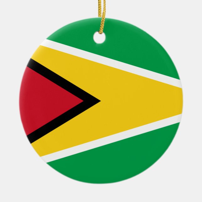 Décoration En Céramique Drapeau Guyana (Devant)