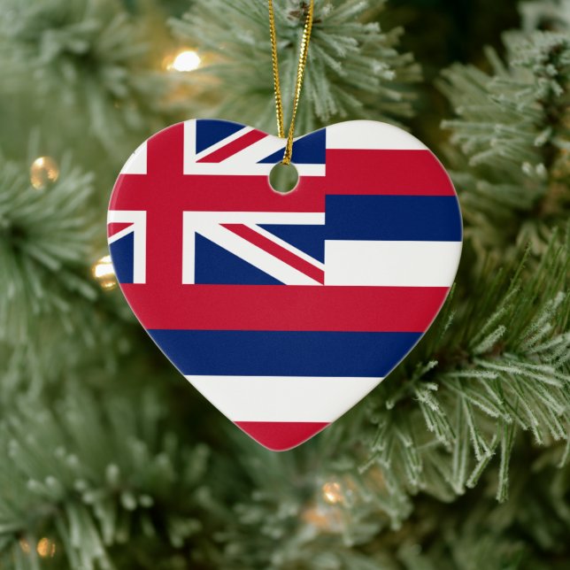 Décoration En Céramique Drapeau Hawaï (Arbre)