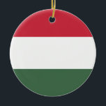 Décoration En Céramique Drapeau Hongrie<br><div class="desc">Drapeau Hongrie</div>